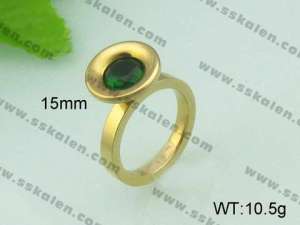 Stainless Steel Stone&Crystal Ring - KR20657-D