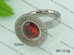 Stainless Steel Stone&Crystal Ring - KR20805-D