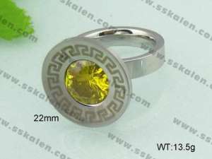 Stainless Steel Stone&Crystal Ring - KR20807-D