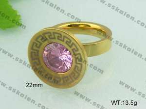 Stainless Steel Stone&Crystal Ring - KR20813-D