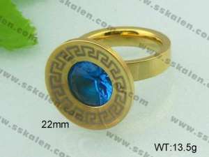 Stainless Steel Stone&Crystal Ring - KR20814-D