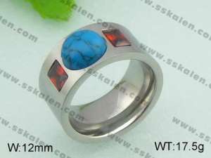 Stainless Steel Stone&Crystal Ring - KR20868-D