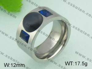 Stainless Steel Stone&Crystal Ring - KR20879-D