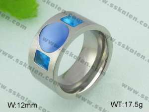 Stainless Steel Stone&Crystal Ring - KR20901-D