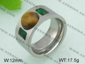 Stainless Steel Stone&Crystal Ring - KR20914-D