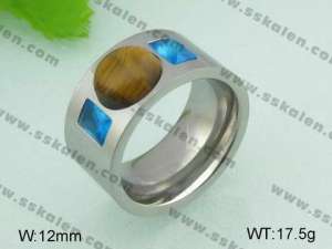 Stainless Steel Stone&Crystal Ring - KR20915-D