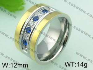 Stainless Steel Stone&Crystal Ring - KR23737-D