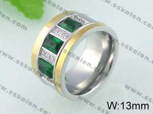 Stainless Steel Stone&Crystal Ring   - KR24280-K