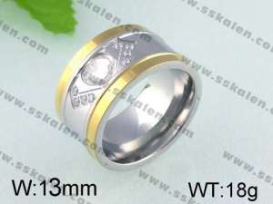 Stainless Steel Stone&Crystal Ring   - KR24401-K