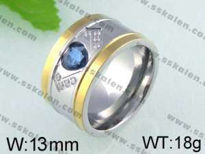 Stainless Steel Stone&Crystal Ring   - KR24402-K