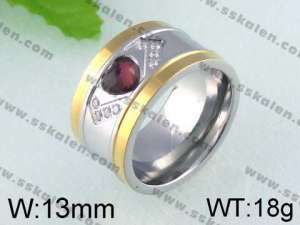 Stainless Steel Stone&Crystal Ring - KR24404-K