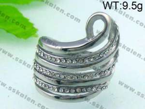 Stainless Steel Stone&Crystal Ring - KR28570-L