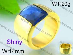 Stainless Steel Stone&Crystal Ring - KR29741-K