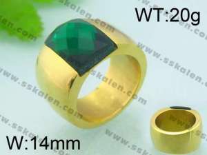 Stainless Steel Stone&Crystal Ring - KR30400-K