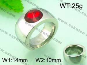 Stainless Steel Stone&Crystal Ring - KR30940-K