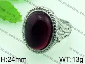 Stainless Steel Stone&Crystal Ring - KR31531-L