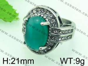 Stainless Steel Stone&Crystal Ring - KR31533-L