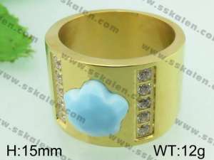 Stainless Steel Stone&Crystal Ring - KR31610-K