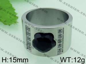 Stainless Steel Stone&Crystal Ring - KR31614-K