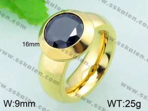 Stainless Steel Stone&Crystal Ring - KR32921-K