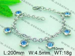 Stainless Steel Stone Bracelet  - KB53792-Z