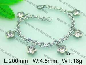 Stainless Steel Stone Bracelet  - KB53793-Z
