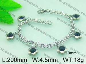 Stainless Steel Stone Bracelet  - KB53795-Z