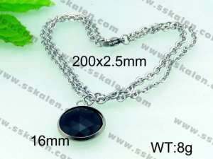 Stainless Steel Stone Bracelet  - KB54608-Z