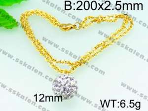Stainless Steel Stone Bracelet  - KB54785-Z