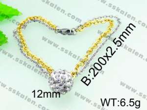 Stainless Steel Stone Bracelet  - KB54790-Z