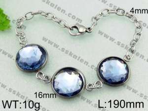 Stainless Steel Stone Bracelet  - KB55181-Z