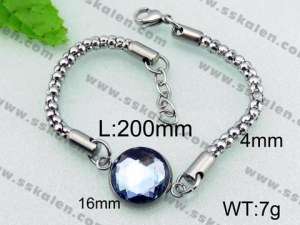 Stainless Steel Stone Bracelet  - KB55201-Z