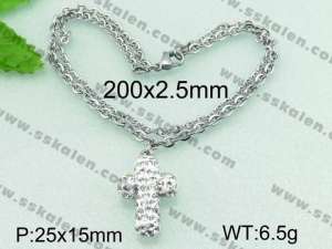 Stainless Steel Stone Bracelet  - KB55482-Z
