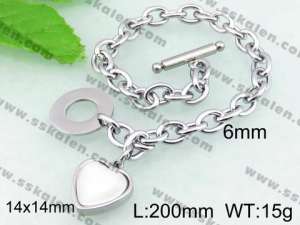 Stainless Steel Stone Bracelet  - KB55737-Z