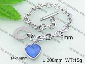 Stainless Steel Stone Bracelet  - KB55738-Z