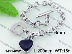 Stainless Steel Stone Bracelet  - KB55739-Z