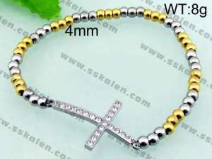 Stainless Steel Stone Bracelet  - KB56169-Z