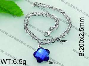 Stainless Steel Stone Bracelet  - KB56186-Z