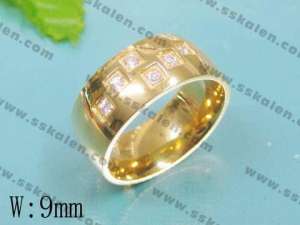 Stainless Steel Gold-Plating Ring - KR11718