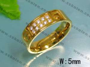 Stainless Steel Gold-Plating Ring - KR12119