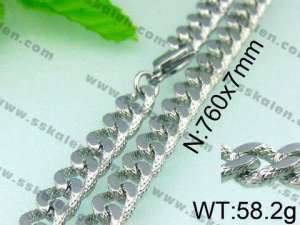 Stainless Steel Necklace  - KN12687-Z
