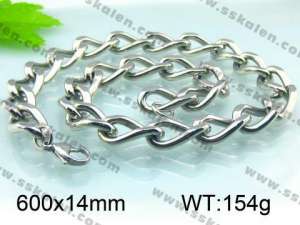 Stainless Steel Necklace  - KN15495-Z