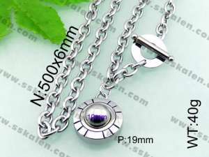 Stainless Steel Necklace  - KN17490-Z