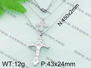 Stainless Steel Necklace  - KN17949-Z