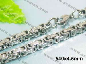 Stainless Steel Necklace  - KN7246-H