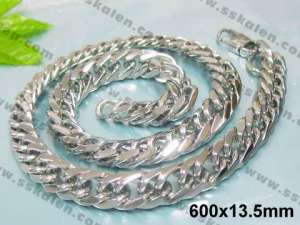 Stainless Steel Necklace - KN7651-T