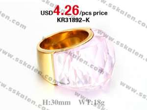 Top Quality Wholesale Fashion Stainless Steel Jewelry Ring - KR31892-K