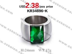 China Factory Steel Color With Stone Ring - KR34696-K