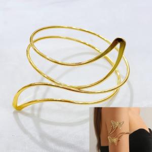 Stainless steel Arm Bangle - KAB017-BI