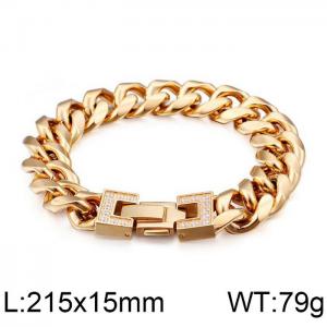 Stainless Steel Gold-plating Bracelet - KB100276-K